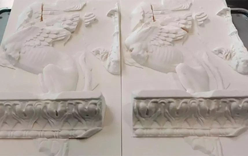 Ricostruzione in 3D del Fregio delle Sfingi ai Mercati di Traiano
