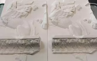 Ricostruzione in 3D del Fregio delle Sfingi ai Mercati di Traiano